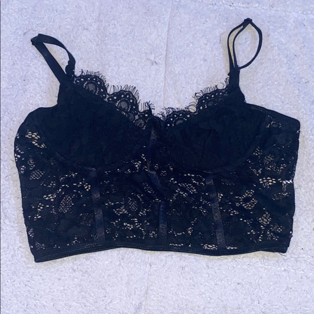 Lace Black Tank Top
